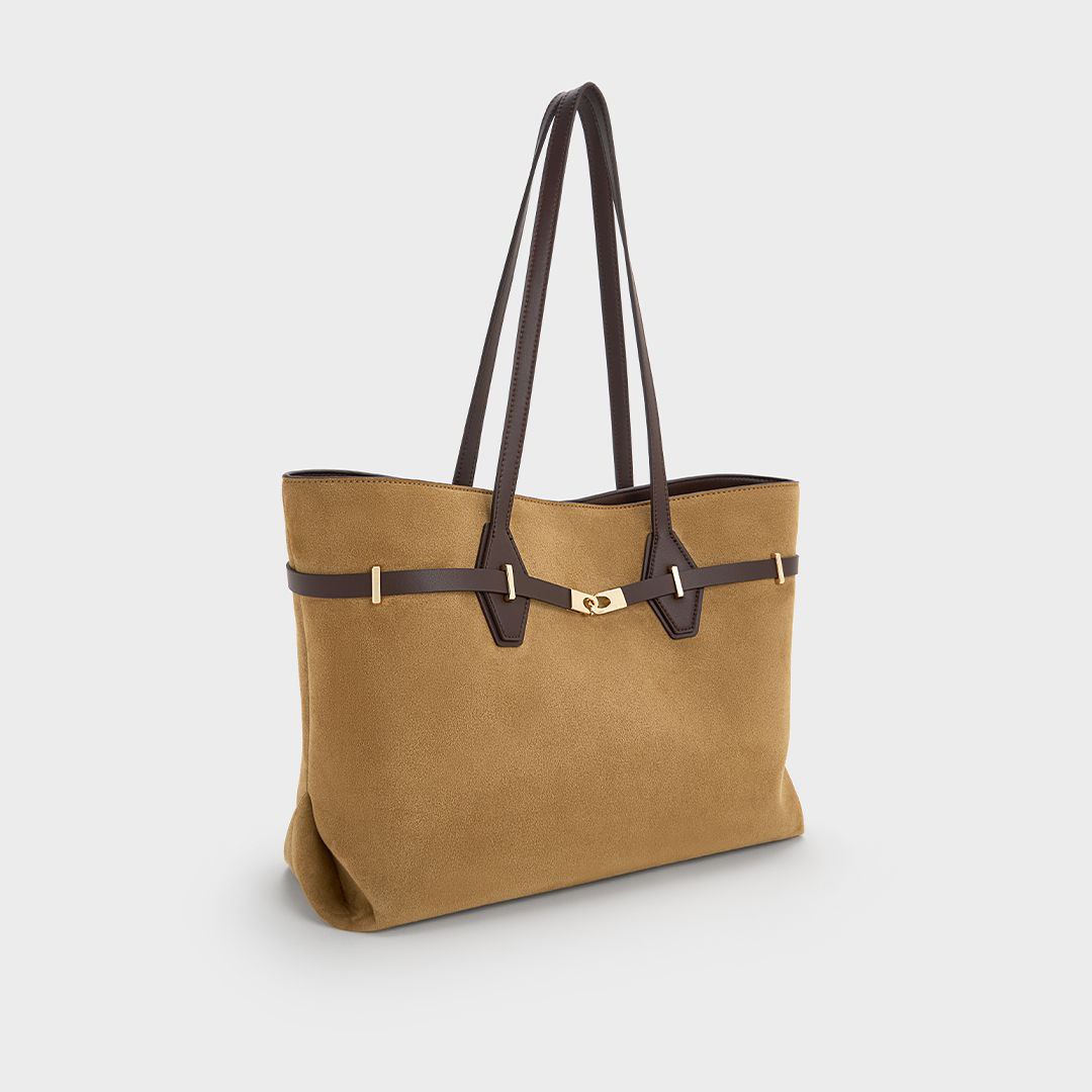 Maison Exotic Cognac Clutch
