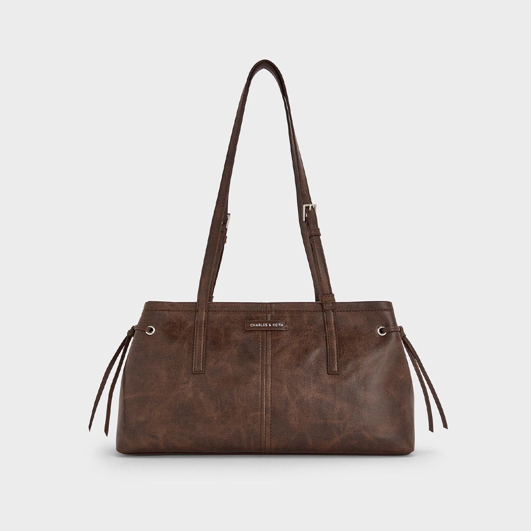 Maison Exotic Cognac Envelope Clutch